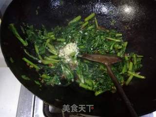 十分钟快手菜之豆瓣酱炒茼蒿的做法步骤：9