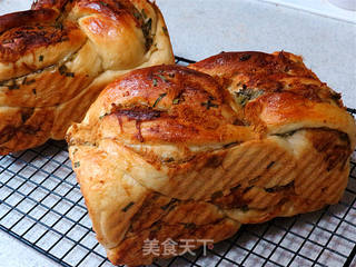 鲜香咸味滴【香葱肉松手撕吐司】的做法步骤:17