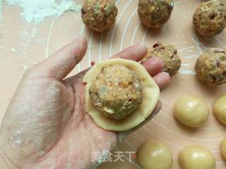 新手自制广式五仁月饼的做法步骤:8