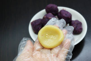 栗子紫薯月饼的做法步骤:8