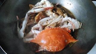 红烧梭子蟹的做法步骤:7