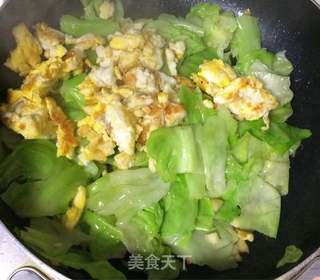 包菜炒鸡蛋的做法步骤:5