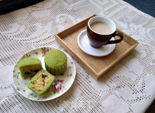 抹茶冰皮月饼的做法步骤:26