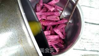 奶油紫薯条(空气炸锅版)的做法步骤:3