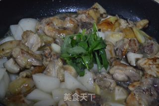 三杯秋梨鸡的做法步骤:9