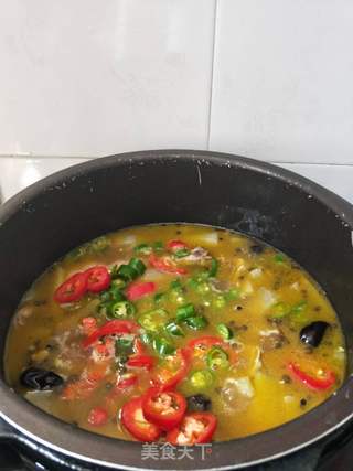 香辣猪肚煲鸡的做法步骤:13