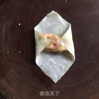 香煎馄饨皮土豆春卷的做法步骤:8