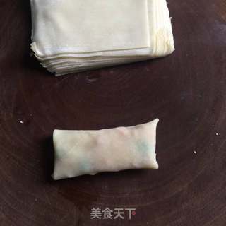 香煎馄饨皮土豆春卷的做法步骤:10