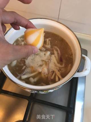 蘑菇海鲜味噌汁的做法步骤:8