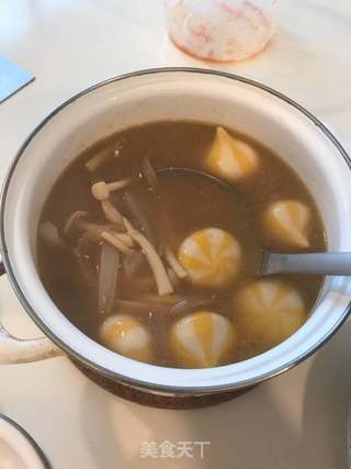蘑菇海鲜味噌汁的做法步骤:9