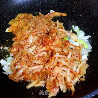 辣白菜炒饭的做法步骤:7