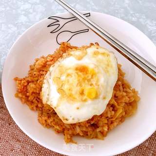 辣白菜炒饭的做法步骤:14