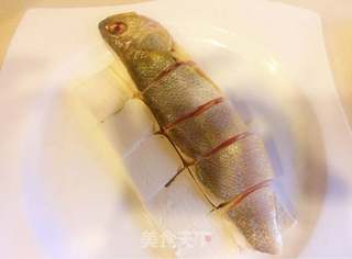 豆腐蒸黄鱼的做法步骤:9
