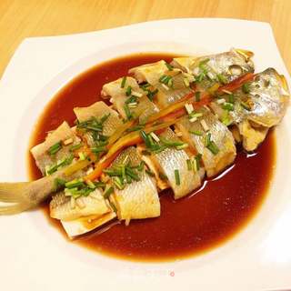 豆腐蒸黄鱼的做法步骤:14