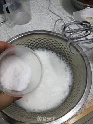 可可戚风蛋糕——八寸心形的做法步骤:5