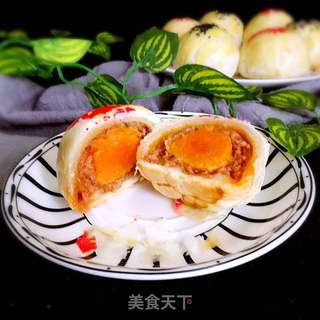 咸蛋黄鲜肉月饼的做法步骤:26