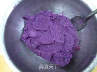 蜜豆紫薯月饼的做法步骤:5