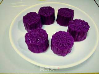 蜜豆紫薯月饼的做法步骤:9