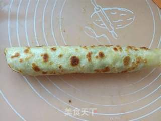 小油菜鸡蛋卷饼的做法步骤:16