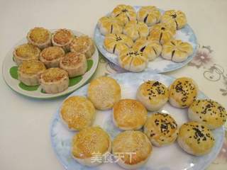 豆沙蛋黄酥的做法步骤:16