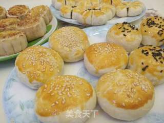 豆沙蛋黄酥的做法步骤:18