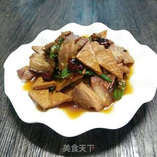 香干炒五花肉的做法步骤：8