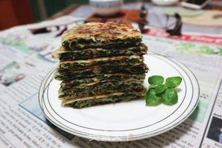 荠菜千层肉饼的做法步骤:13