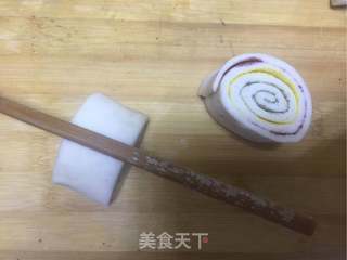 三色花卷的做法步骤:9