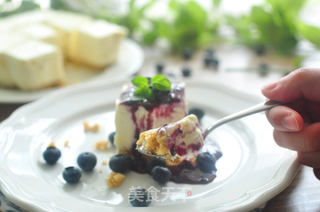 纯天然蓝莓果酱配免烤芝士蛋糕的做法步骤:13