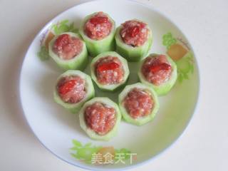 酿蒸丝瓜的做法步骤:5
