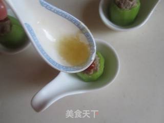 酿蒸丝瓜的做法步骤:8