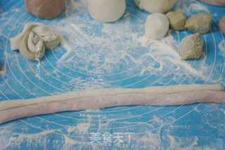 老肥发面的彩色花卷的做法步骤:6
