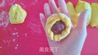 南瓜豆沙面包的做法步骤:5
