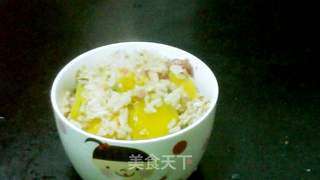 南瓜腊肠炒饭的做法步骤:7