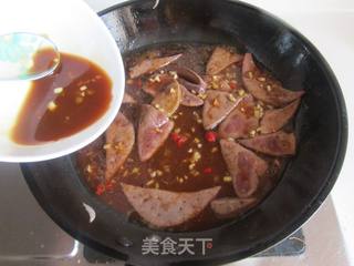 铁板洋葱爆猪肝的做法步骤:9
