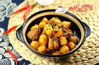 川味土豆烧排骨的做法步骤:12