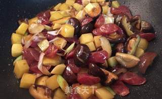 香肠焖饭的做法步骤:4