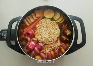 芝士年糕部队火锅的做法步骤:7
