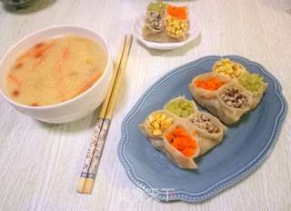 四喜蒸饺的做法步骤:10