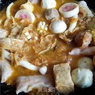 韩式辣白菜丸子汤的做法步骤:8