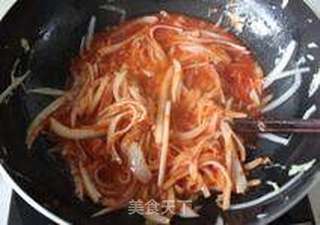 韩式海鲜泡菜年糕的做法步骤:10