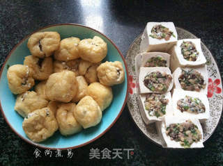 鸳鸯酿豆腐的做法步骤:5