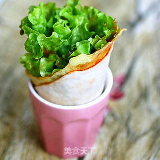 蔬菜卷饼的做法步骤:5