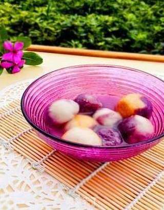彩色花生馅汤圆的做法步骤:17