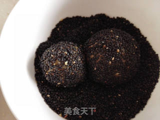 万圣节之黑芝麻球——蜘蛛&小精灵的做法步骤:9