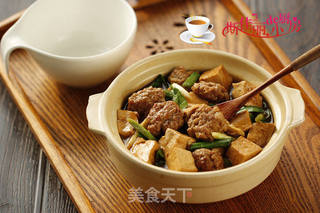 豆腐炖肉丸的做法步骤:10