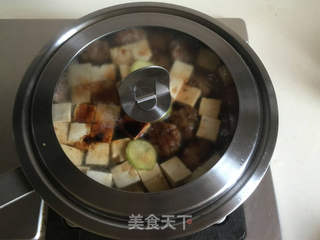 豆腐炖肉丸的做法步骤:7