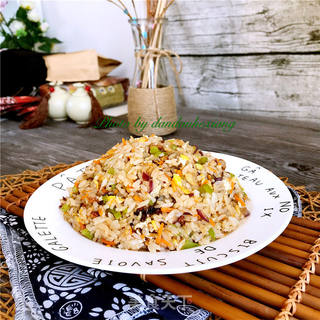 肉末蔬菜炒饭的做法步骤：8