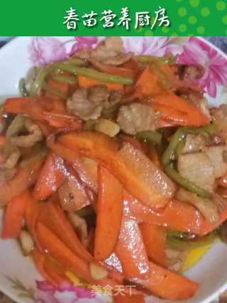 胡萝卜炒肉的做法步骤:8