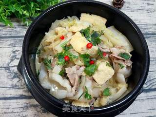 白菜炖粉条冻豆腐的做法步骤:16